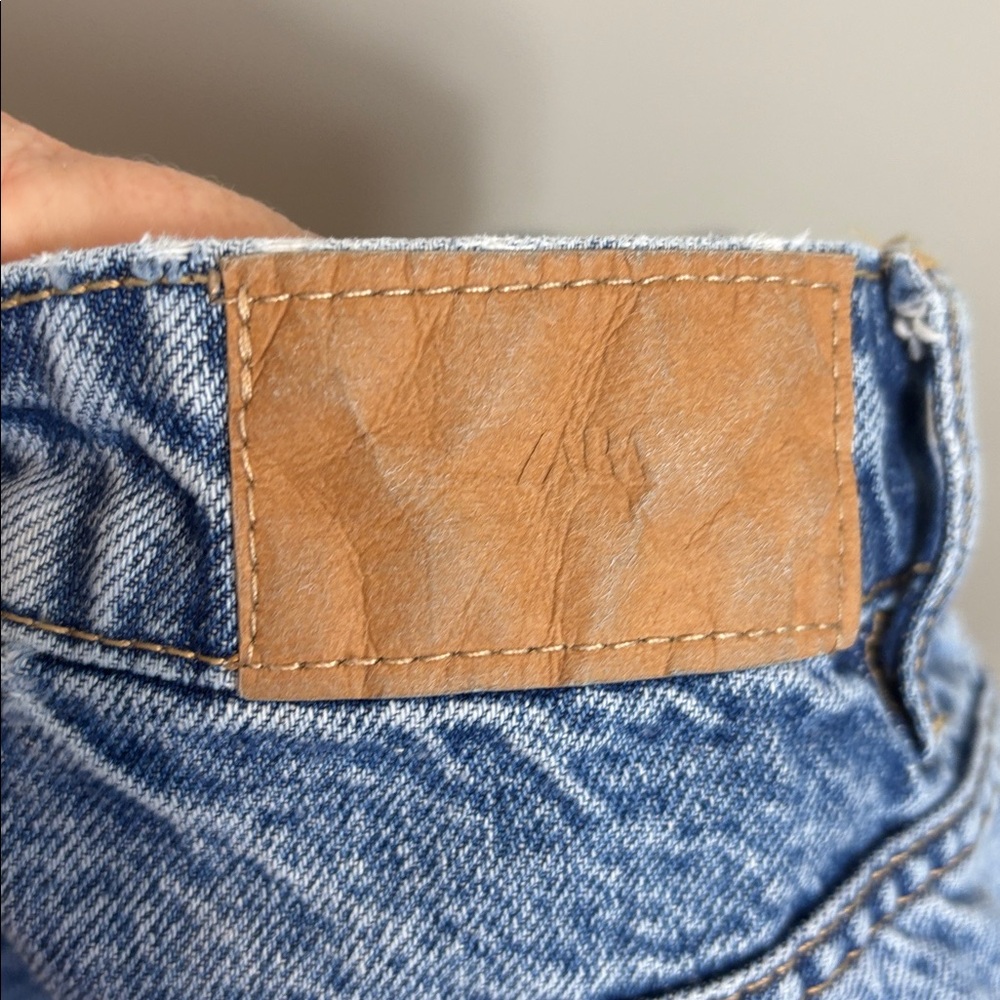 Zara Y2K acid wash Classic Blue Jean High waist Shorts women size 8 - Picture 5 of 5